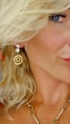 gold earrings made of stainless steel