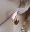 gold earrings made of stainless steel