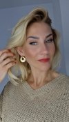 gold earrings made of stainless steel