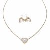 gold plated earrings with exclusive cubic zirconia