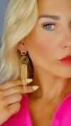 gold earrings made of stainless steel