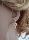 gold earrings made of stainless steel