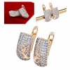 gold plated earrings with exclusive cubic zirconia