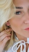 gold earrings made of stainless steel