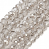 Glass beads faceted strands
