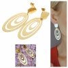 gold earrings made of stainless steel