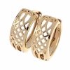 gold plated earrings with exclusive cubic zirconia