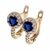 gold plated earrings with exclusive cubic zirconia