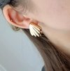 gold plated earrings with exclusive cubic zirconia
