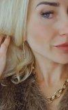 gold earrings made of stainless steel