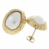 gold earrings made of stainless steel