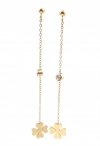 gold earrings made of stainless steel