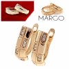 gold plated earrings with exclusive cubic zirconia