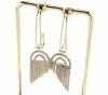 gold plated earrings with exclusive cubic zirconia