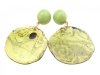 Golden earrings silk flowers