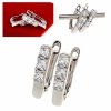 gold plated earrings with exclusive cubic zirconia