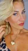 gold earrings made of stainless steel