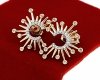 gold plated earrings with exclusive cubic zirconia