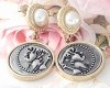 gold earrings made of stainless steel