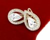 gold plated earrings with exclusive cubic zirconia