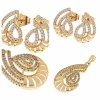 18k gold plated set pendant earrings xuping