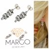 gold plated earrings with exclusive cubic zirconia