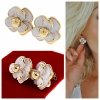 gold earrings made of stainless steel