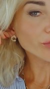 gold earrings made of stainless steel