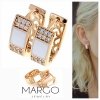 gold plated earrings with exclusive cubic zirconia