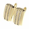 gold plated earrings with exclusive cubic zirconia