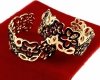 gold earrings made of stainless steel