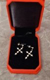 gold earrings made of stainless steel