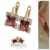 gold plated earrings with exclusive cubic zirconia