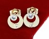 gold plated earrings with exclusive cubic zirconia