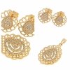 18k gold plated set pendant earrings xuping