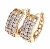 gold plated earrings with exclusive cubic zirconia