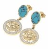 gold earrings made of stainless steel