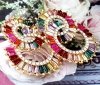 EARRINGS GOLD LONG ZIRCONIA WEDDING WEDDING
