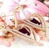 gold plated earrings with exclusive cubic zirconia