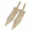 EARRINGS GOLD LONG ZIRCONIA WEDDING WEDDING