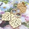 gold earrings made of stainless steel