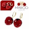 gold plated earrings with exclusive cubic zirconia