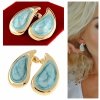 gold earrings made of stainless steel