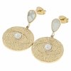 gold earrings made of stainless steel