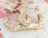 gold earrings made of stainless steel