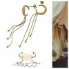 gold earrings made of stainless steel
