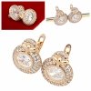 exclusive swarovski gold-plated earrings