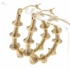 gold earrings made of stainless steel
