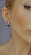 gold plated earrings with exclusive cubic zirconia