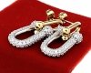 gold earrings made of stainless steel